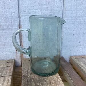 NEW Anthropologie Mint recycled glass PITCHER
